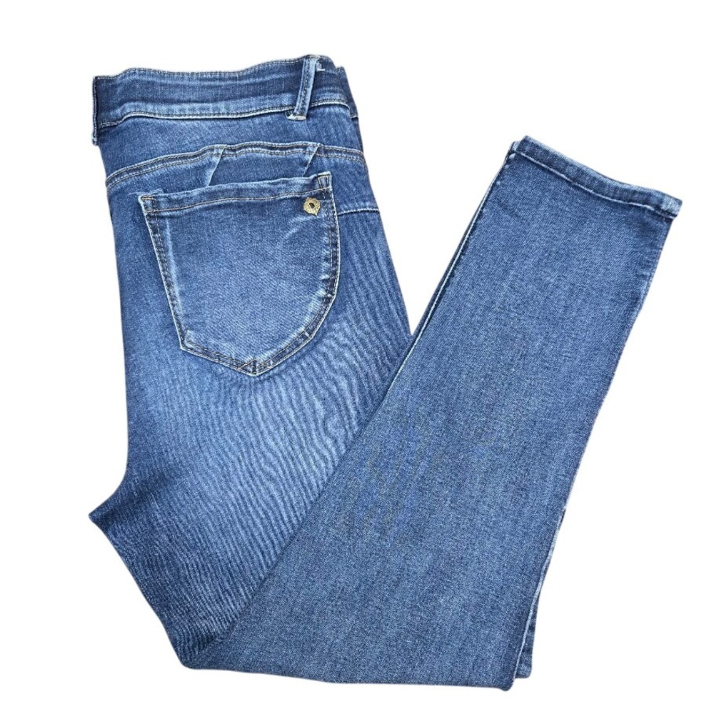 Democracy Ab‎ Solution Distressed Denim Jeans Comfort Stretch Sz 14